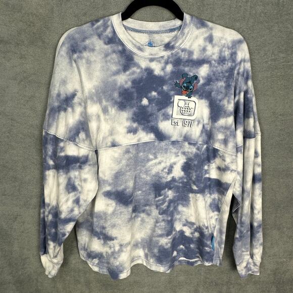 Disney Spirit Jersey Womens Extra Small Blue tie Dye Lilo Stitch Experiment 626 - Picture 2 of 12